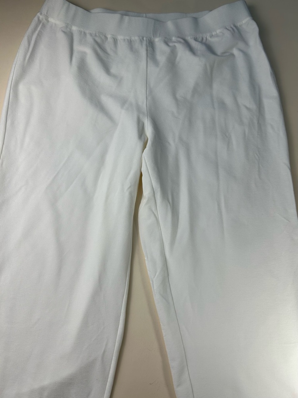 Eileen Fisher White Cropped Wide-Leg Pants 70% viscose size L - Picture 3 of 10
